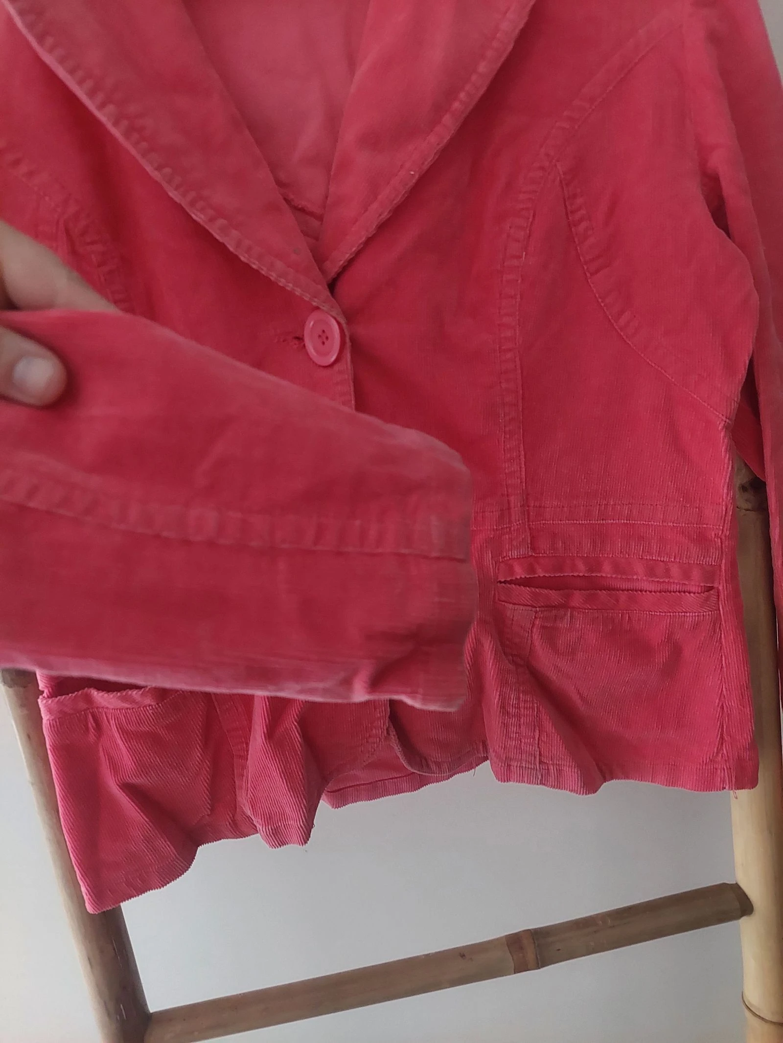 Blazer de bombacina fucsia – photo 3